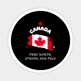 Canadian pride, True North Strong and Free Magnet